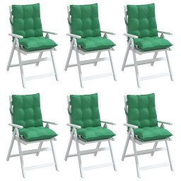 vidaXL Stoelkussens 6 st lage rug oxford stof groen