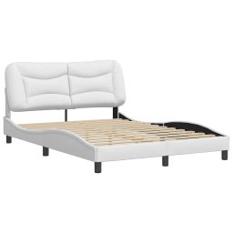 vidaXL Bedframe zonder matras "Hvar" kunstleer wit 140x200 cm