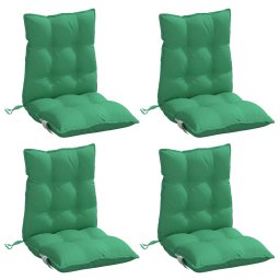vidaXL Stoelkussens 4 st lage rug oxford stof groen