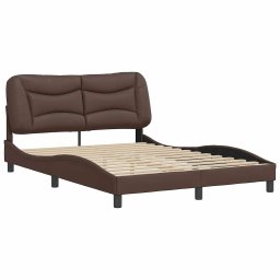vidaXL Bedframe zonder matras "Hvar" kunstleer bruin 120x200 cm