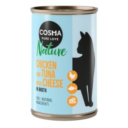6x140g Nature Kip & Tonijn met Kaas Cosma Kattenvoer