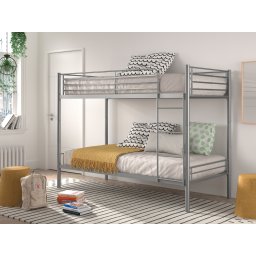 Stapelbed SALDOMA 90x200 cm grijs
