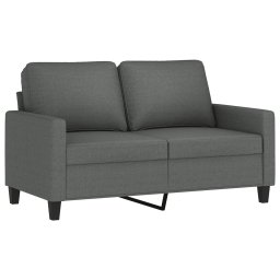 vidaXL 2-delige Loungeset met kussens stof donkergrijs