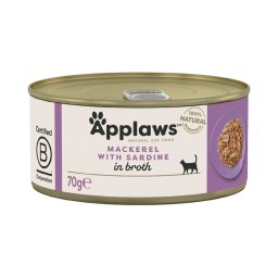 24x70g Makreel met Sardientjes Applaws Kattenvoer
