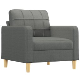 vidaXL 3-delige Loungeset met kussens stof donkergrijs