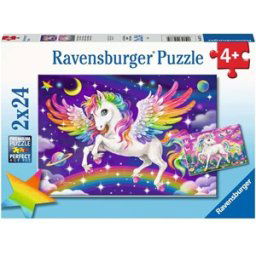 Eenhoorn En Pegasus Puzzel (2 x 24 stukjes)