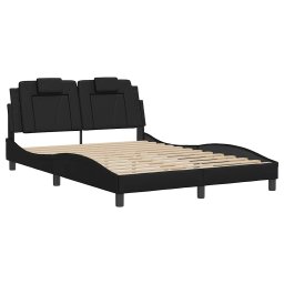 vidaXL Bedframe "Viana" zonder matras kunstleer zwart 120x200 cm