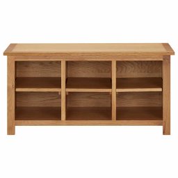 vidaXL Schoenenrek 90x37x45 cm massief eikenhout