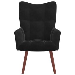 vidaXL Relaxstoel fluweel zwart