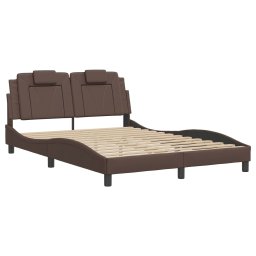 vidaXL Bedframe "Viana" zonder matras kunstleer bruin 120x200 cm