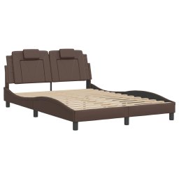 vidaXL Bedframe "Viana" met LED zonder matras bruin 120x200 cm