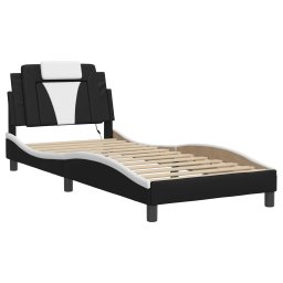 vidaXL Bedframe "Viana" met LED zonder matras zwart en wit 80x200 cm