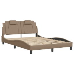 vidaXL Bedframe "Viana" met LED zonder matras cappuccino 120x200 cm