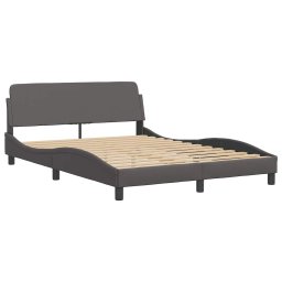 vidaXL Bedframe "Dover" kunstleer grijs 140x200 cm