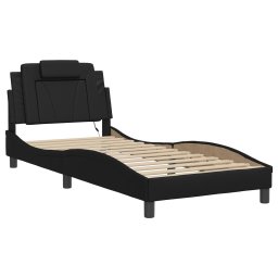 vidaXL Bedframe "Viana" met LED zonder matras zwart 80x200 cm
