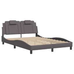 vidaXL Bedframe "Viana" zonder matras kunstleer grijs 120x200 cm