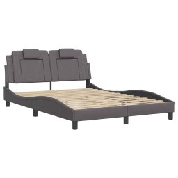 vidaXL Bedframe "Viana" met LED zonder matras grijs 120x200 cm