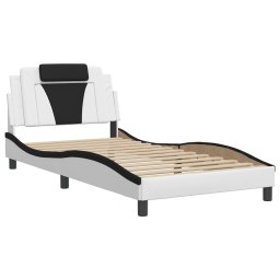 vidaXL Bedframe "Viana" met LED zonder matras wit en zwart 100x200 cm