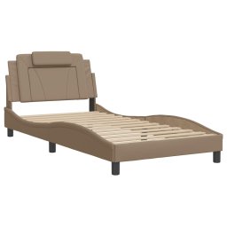 vidaXL Bedframe "Viana" zonder matras cappuccinokleurig 100x200 cm