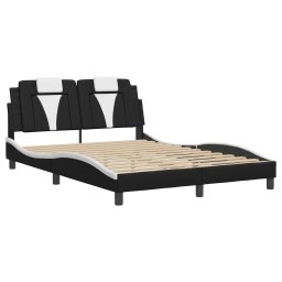 vidaXL Bedframe "Viana" met LED zonder matras zwart en wit 120x200 cm