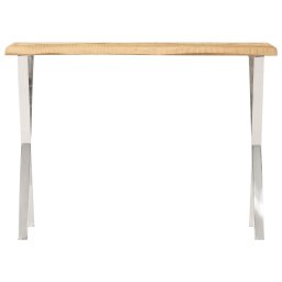 vidaXL Wandtafel met natuurlijke rand 105x33x76 cm massief mangohout