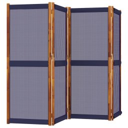 vidaXL Kamerscherm met 4 panelen 280x180 cm donkerblauw