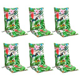 vidaXL Stoelkussens 6 st hoge rug oxford stof meerkleurig