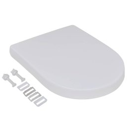vidaXL Toiletbrillen met soft-close deksels 2 st kunststof wit