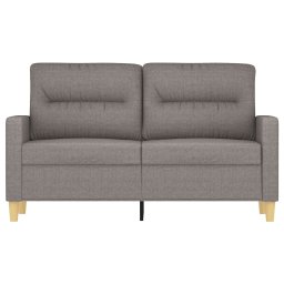 vidaXL Tweezitsbank 120 cm stof taupe