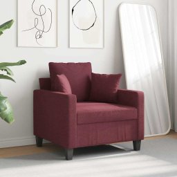 vidaXL Fauteuil 60 cm stof wijnrood