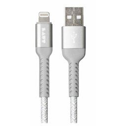 Laut Tough Matter Lightning Naar USB-A Kabel 1,2 Meter Grijs