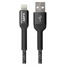 Laut Tough Matter Lightning Naar USB-A Kabel 1,2 Meter Zwart