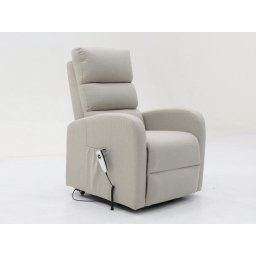 Elektrische fauteuil BUTATO 1 plaats stof lichtgrijs