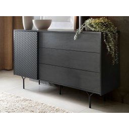 Dressoir RAYO 1 deur 3 lades grafiet