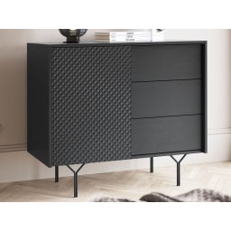 Commode RAYO 1 deur 3 lades grafiet