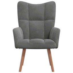 vidaXL Relaxstoel fluweel donkergrijs