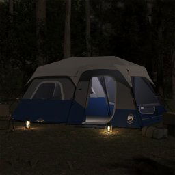 vidaXL Tent 9-persoons waterdicht met LED lichtgroen