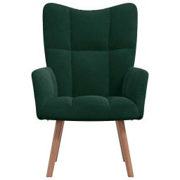 vidaXL Relaxstoel fluweel donkergoen