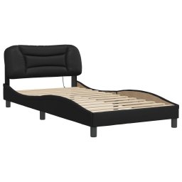 vidaXL Bedframe met LED zonder matras "Hvar" zwart 100x200 cm