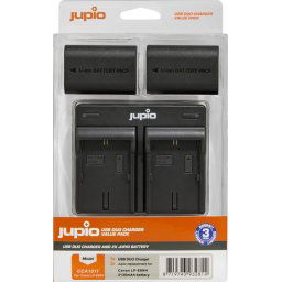 Jupio Kit: 2x Battery LP-E6NH + USB Dual Charger