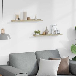 vidaXL Wandplanken 2 st Sonoma eiken 60x9x3 cm