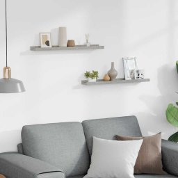 vidaXL Wandschappen 2 st 60x9x3 cm betongrijs