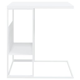 vidaXL Bijzettafel 55x36x59,5 cm bewerkt hout wit
