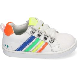 BunniesJr Puk Pit - Maat 20 - Unisex sportieve sneaker - Wit multi