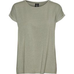 Vero Moda - Maat XS - Vmlava Plain Ss Top Lurex Strip Ga Noos 10250488 Desert Sage/silver Lurex