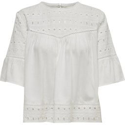 Only - maat 34 - Onlirina Emb Anglaise Dnm Top Noos 15176922 Cloud Dancer