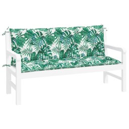 vidaXL Tuinbankkussens 2 st 150x50x7 cm oxford stof bladpatroon