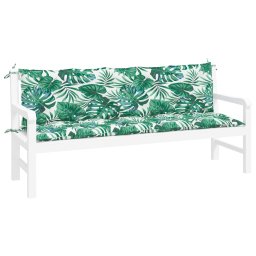 vidaXL Tuinbankkussens 2 st 180x50x7 cm oxford stof bladpatroon