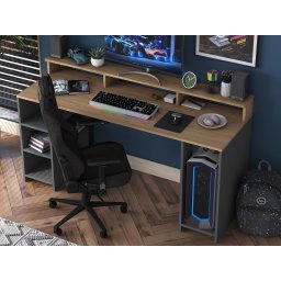Bureau RAMBO 160 cm walnoot/antraciet