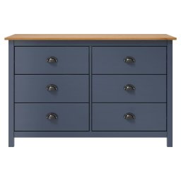 vidaXL Dressoir Hill 125x40x80 cm massief grenenhout grijs